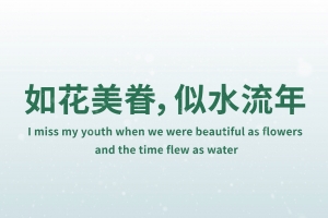 如花美眷，似水流年